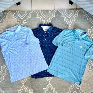 Lot of 3 Adidas Golf Shirts Size Medium